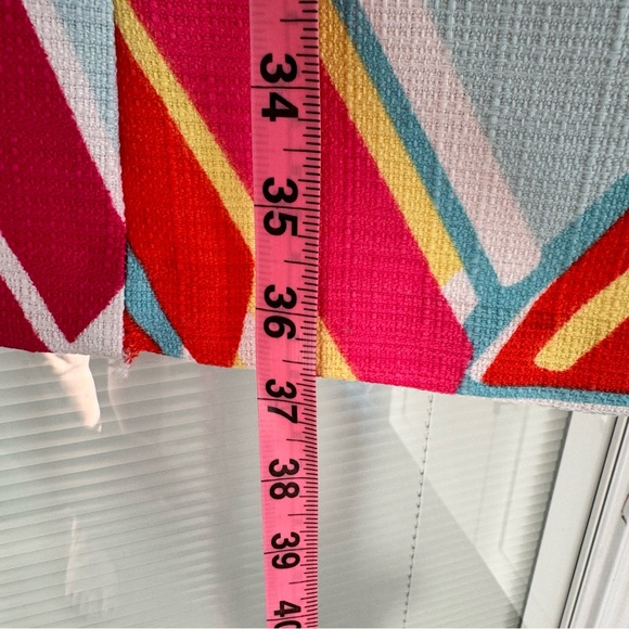 RN Studio Bright Geometric Print Dress With Key Hole Neck Line Size 10 - Picture 11 of 11